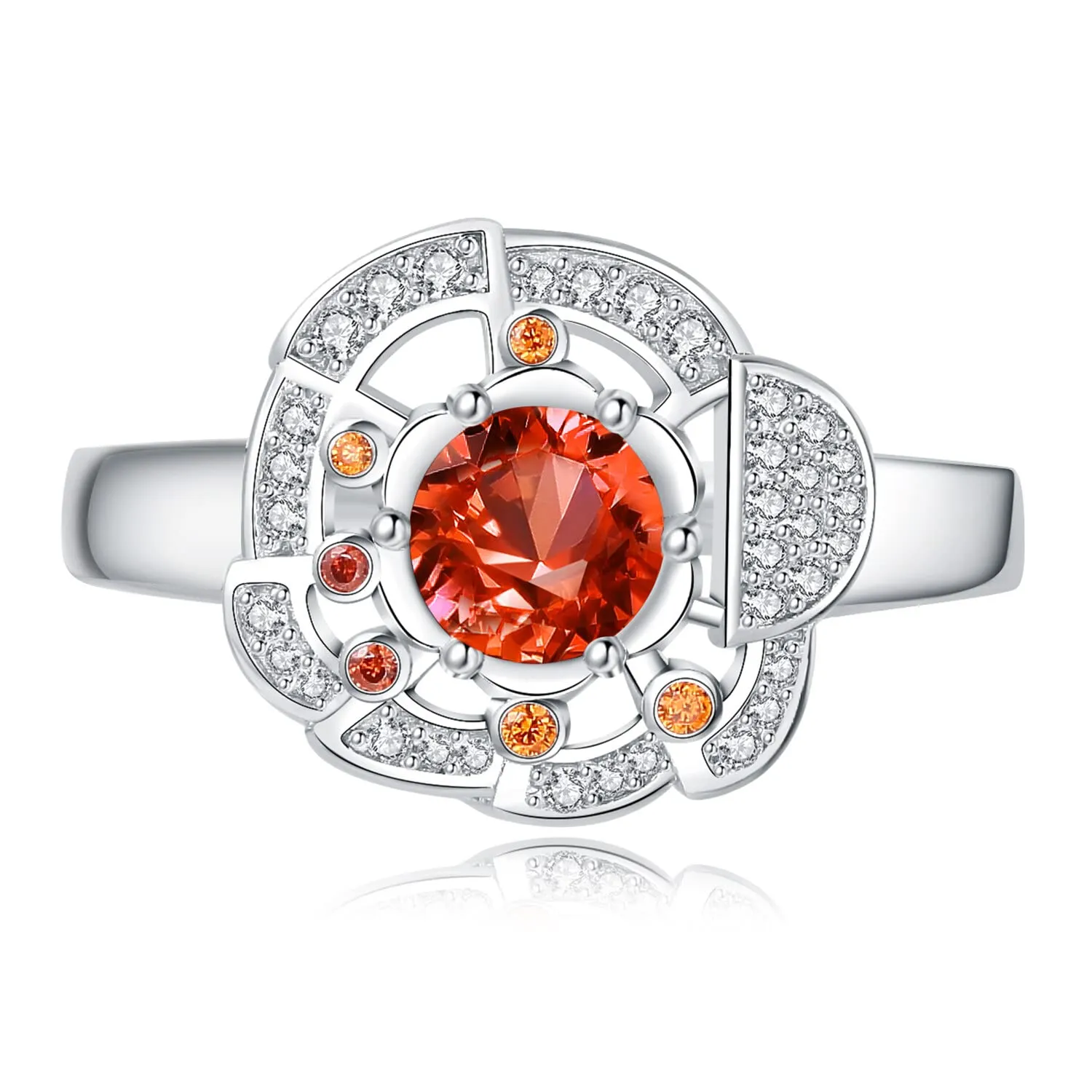 JewelryPalace Pizza 1.2ct anello argento 925 granato rosso
