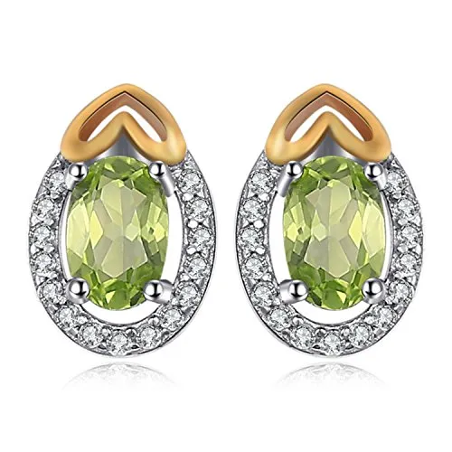 JewelryPalace Cuore Dorati Orecchini Argento 925 Peridoto