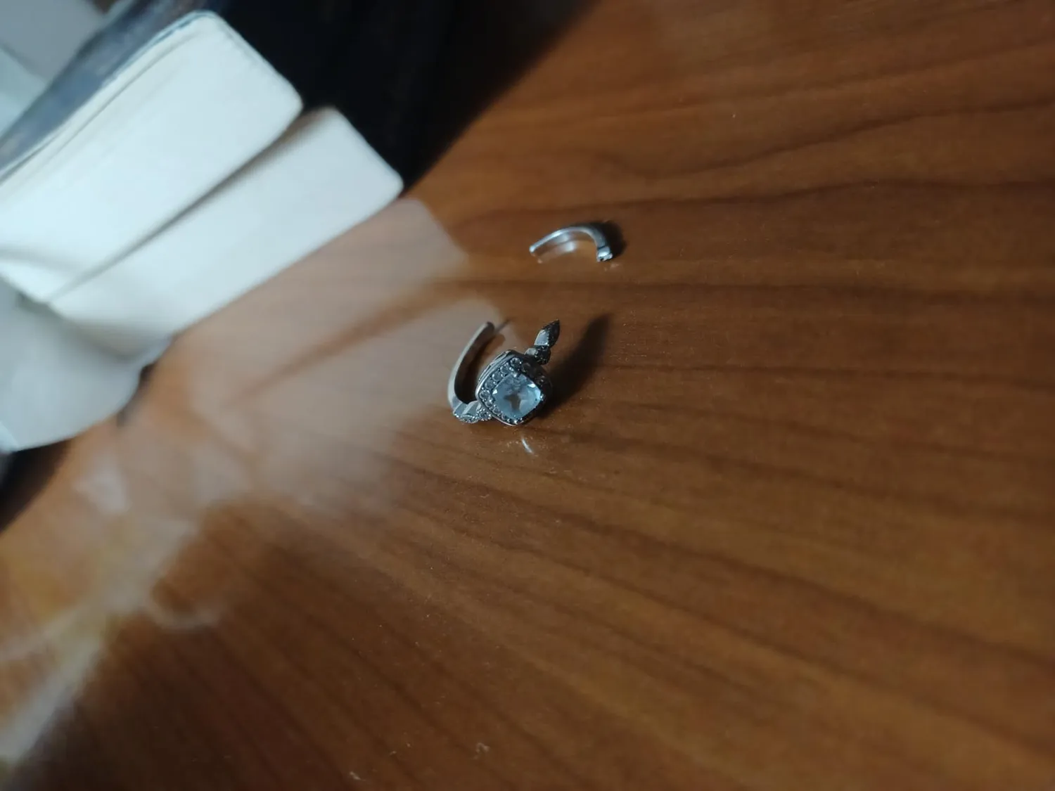 JewelryPalace Halo anello argento placcato oro topazio