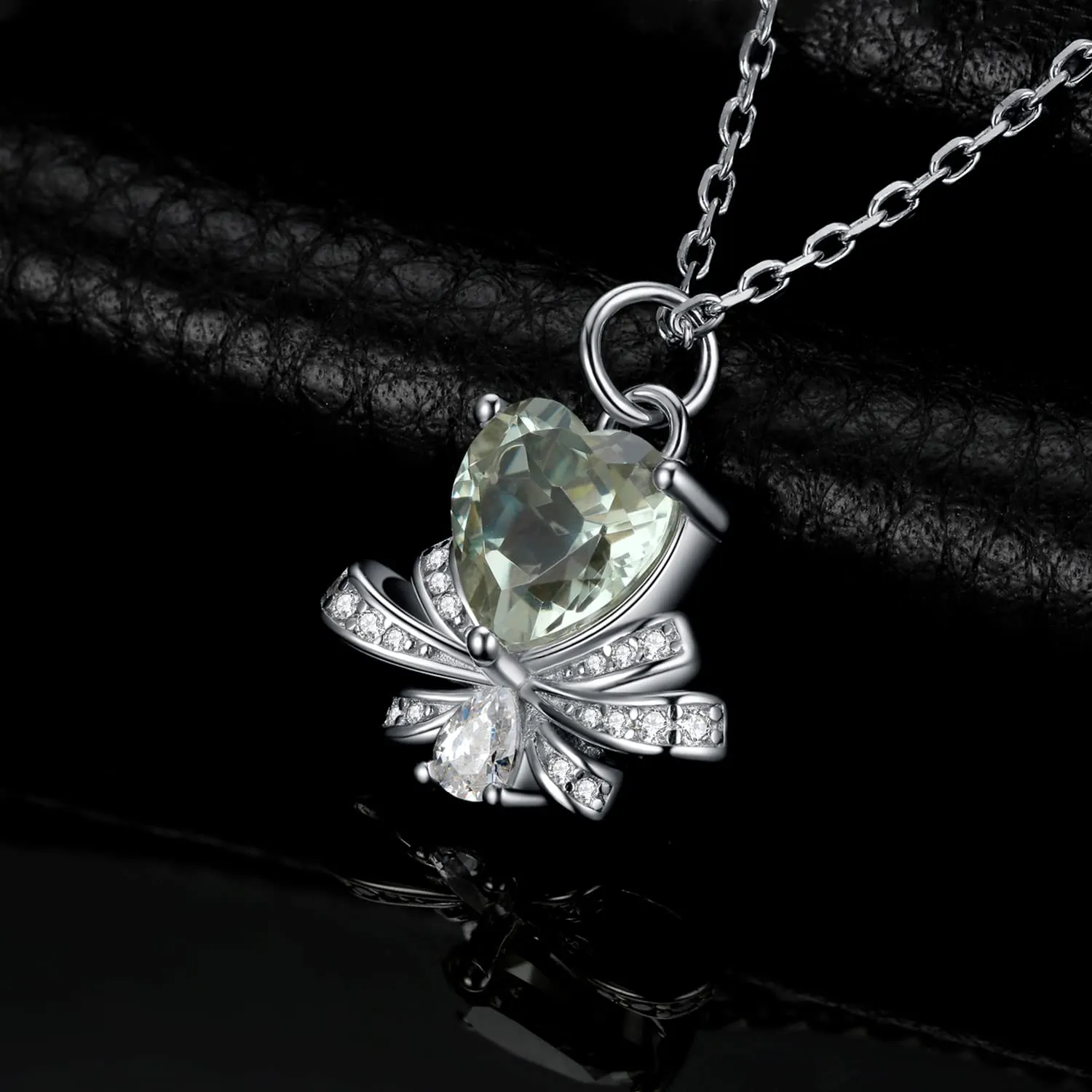 JewelryPalace Cuore 2.2ct Collana Argento Ametista Verde Pera