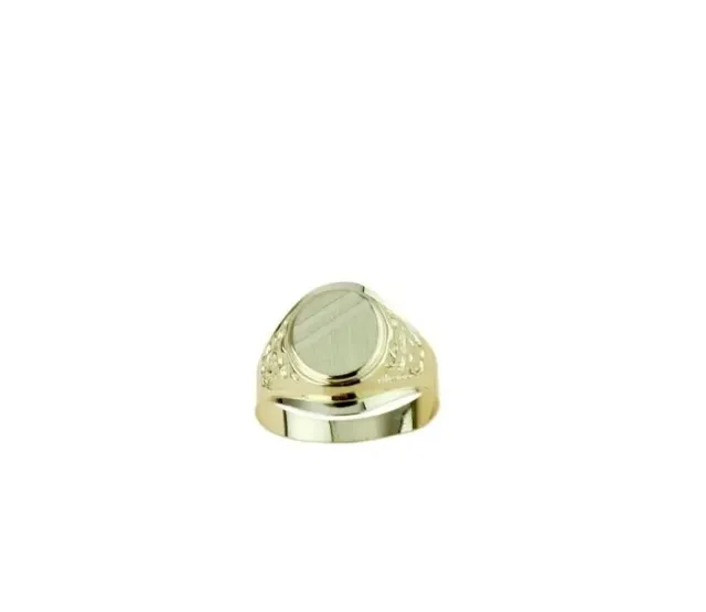 Gioielli Celiento Scudo Ovale Anello Uomo Oro Giallo 18Kt