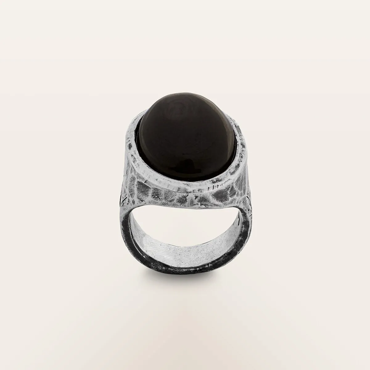 Alfredo Correnti Gea Onice Anello Pietra Nera