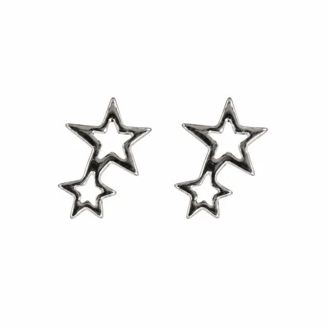 Victoria Jane Double Star orecchini lobo argento stella