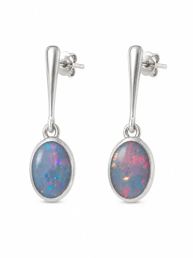 Victoria Jane Cosmic Opal orecchini opale argento