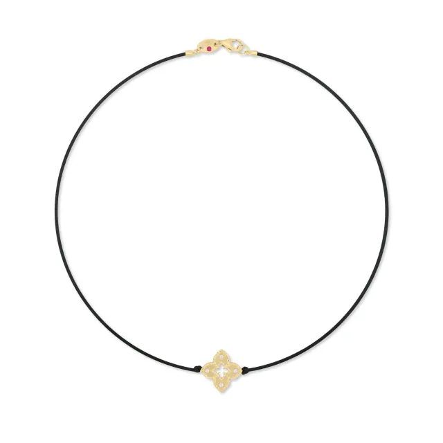 Roberto Coin Venetian Princess collana oro giallo 4 diamanti
