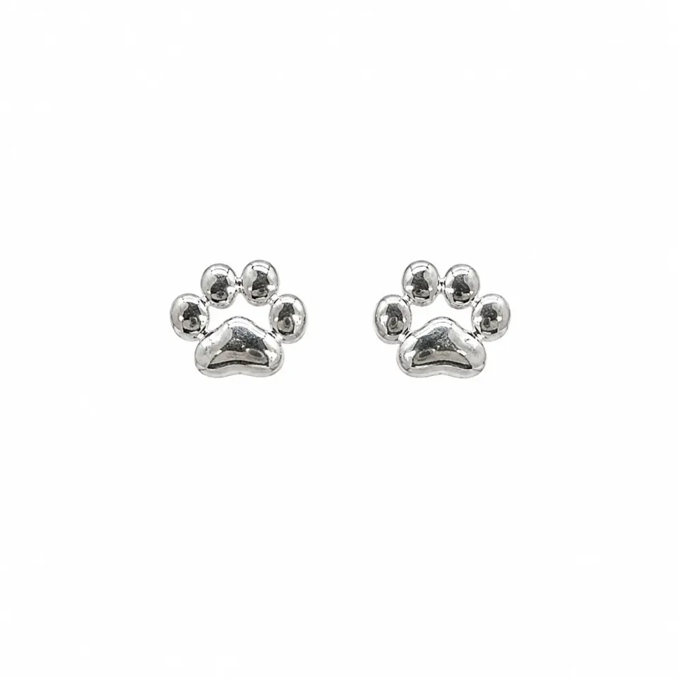 Victoria Jane Paw Print orecchini argento zampa in bottiglia