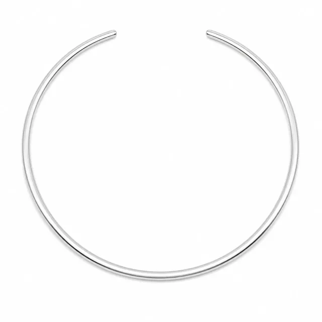 Victoria Jane Round Torc collana rigida argento 5 mm