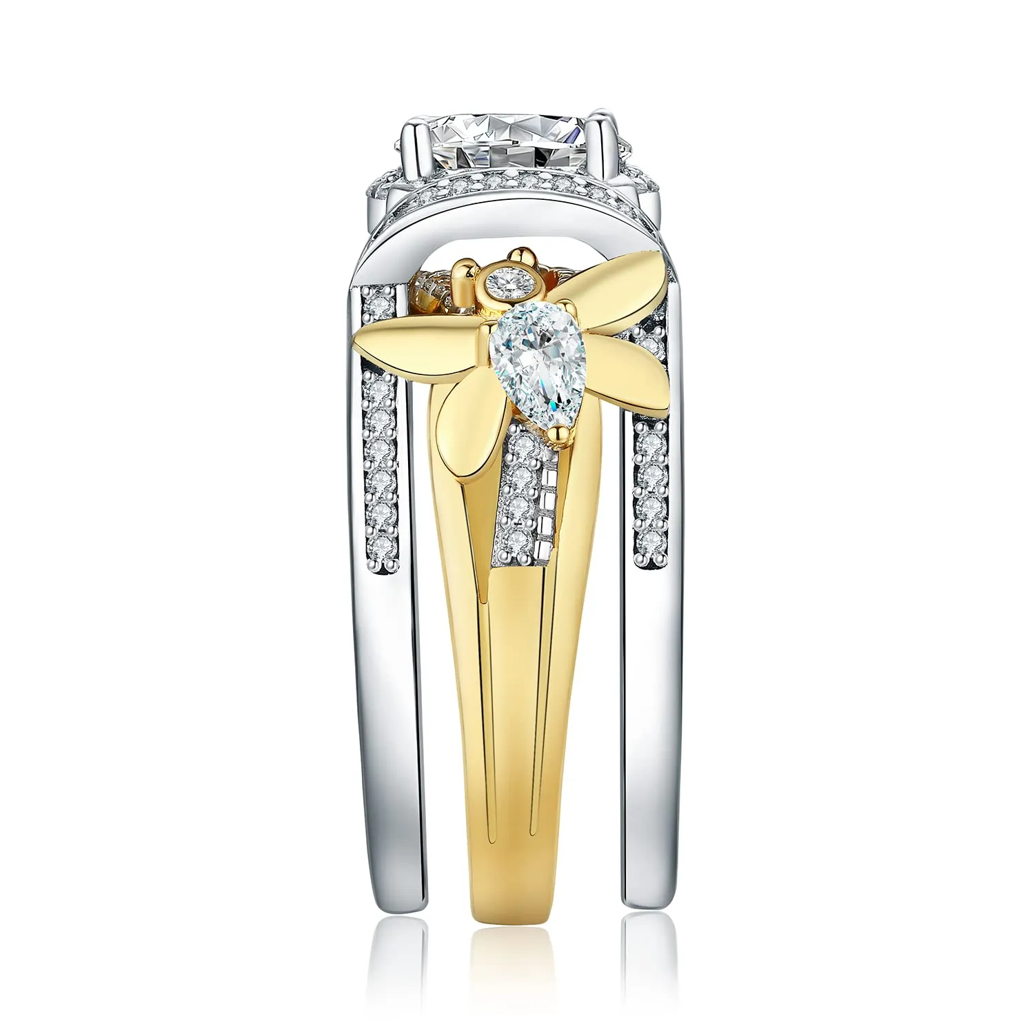 JewelryPalace Cuore Puzzle anello solitario argento 925 zirconia