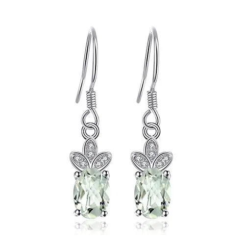 JewelryPalace Orecchini Pendenti Ametista Verde Argento 1.9ct