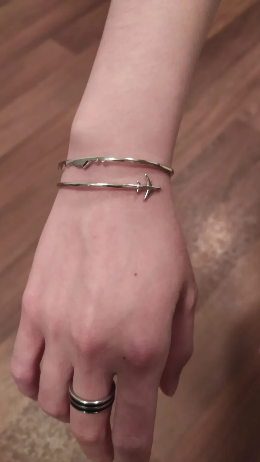JewelryPalace Airplane bracciale argento 925 regolabile aperto