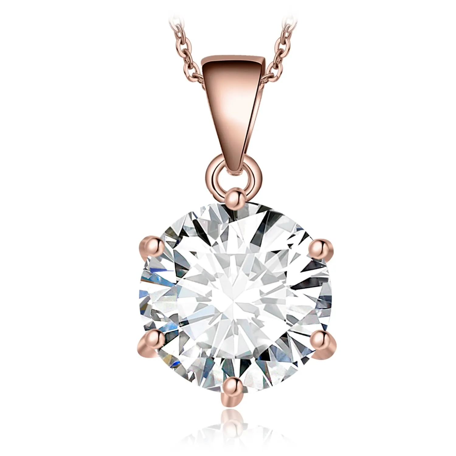 JewelryPalace Solitario 2.0ct collana oro zirconia