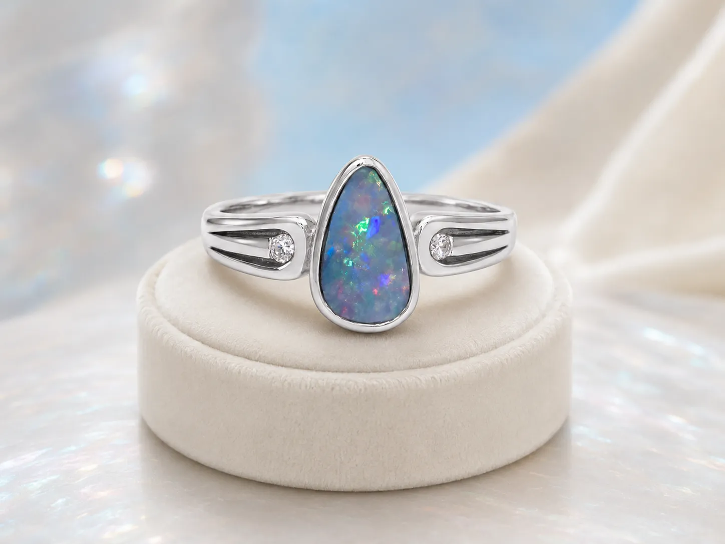 Victoria Jane Cosmic Opal anello opale argento