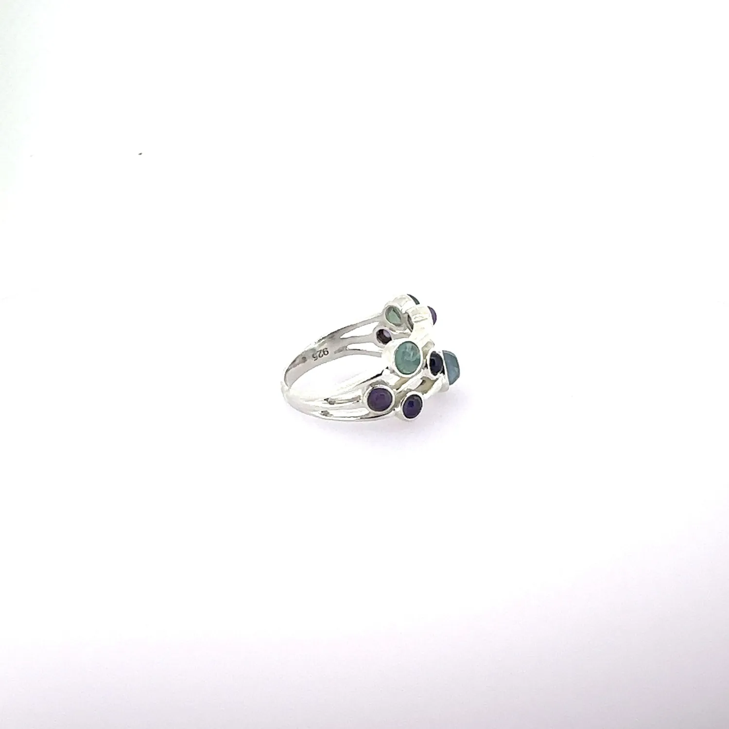 Victoria Jane Raindrops anello argento ametista topazio