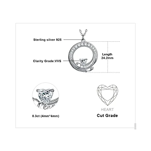 JewelryPalace Claddagh I am enough collana argento cuore 45cm