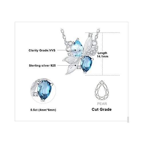 JewelryPalace Pesce 0.9ct Collana Argento Topazio 45cm