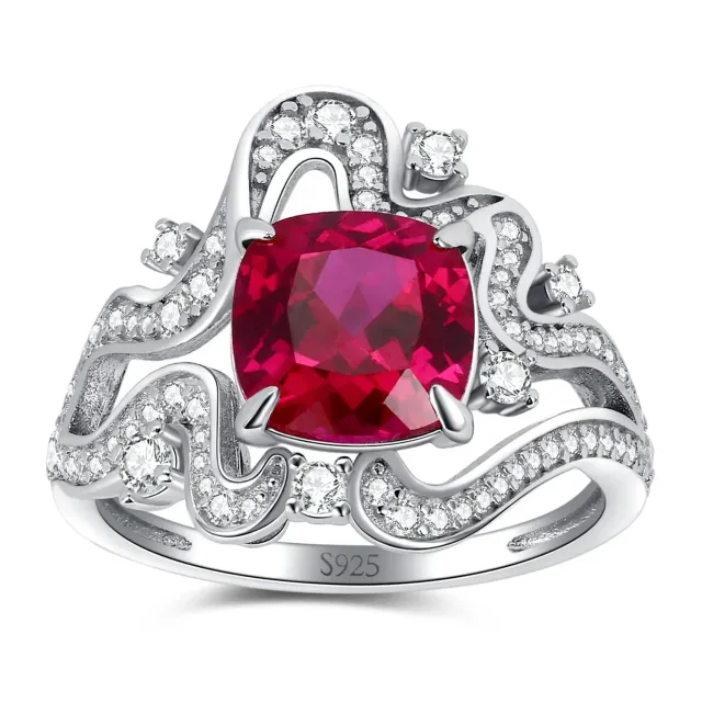 JewelryPalace Vintage Infinito Anello Zaffiro Blu Argento 925