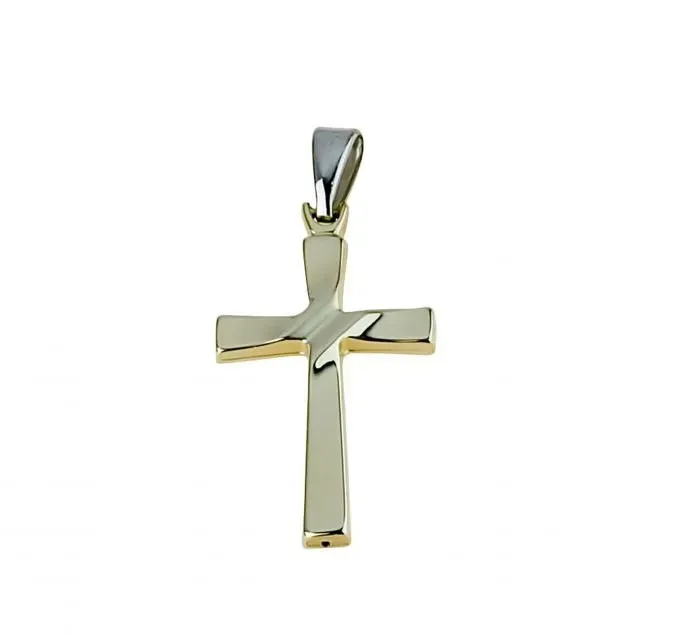 Gioielli Celiento Croce Scatolata 30x20 Ciondolo Oro Giallo 18kt Uomo