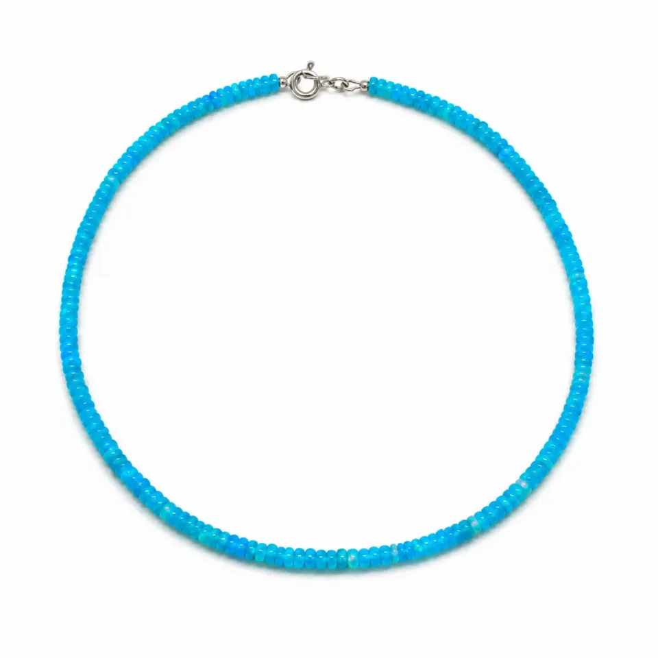Victoria Jane Deep Aqua collana opale perle argento