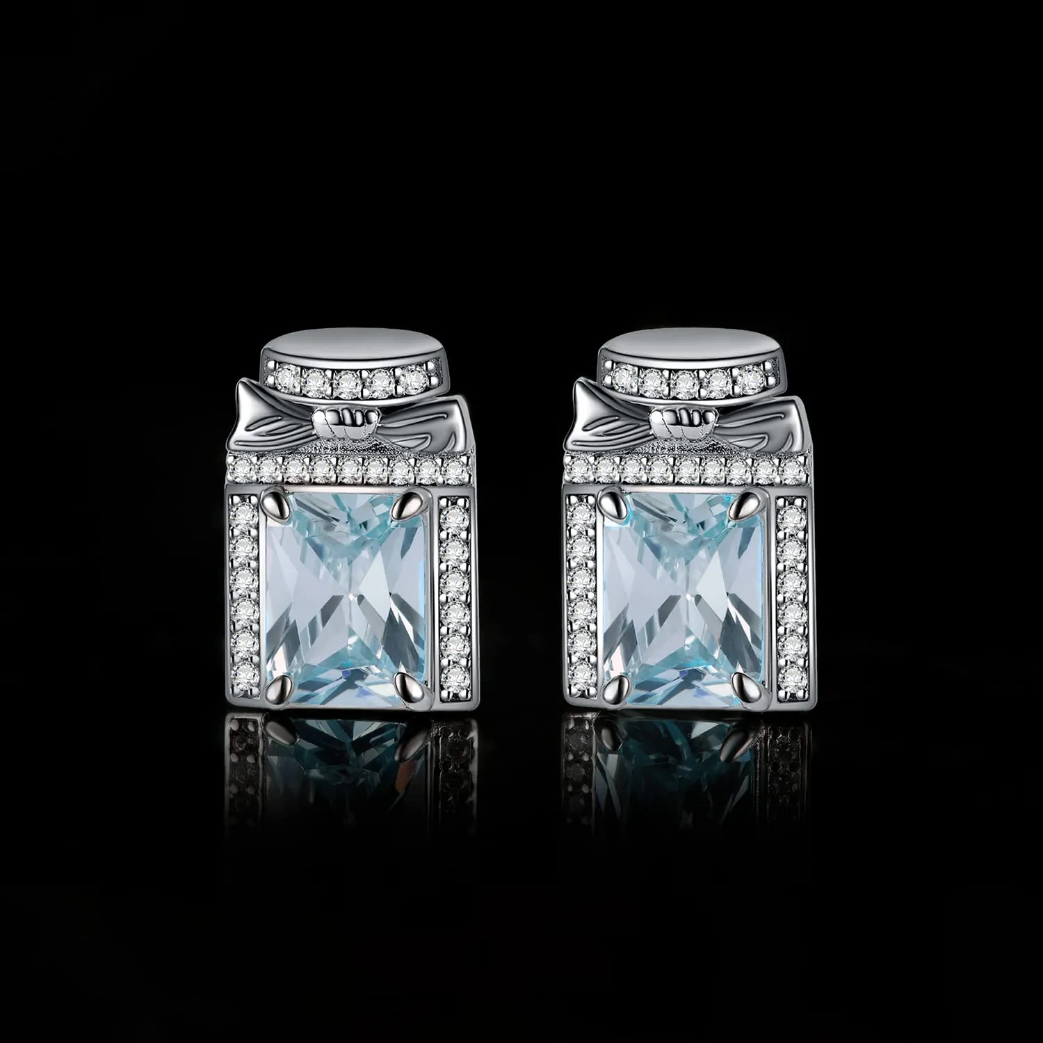 JewelryPalace Profumo 5.4ct orecchini argento 925 zirconia azzurra