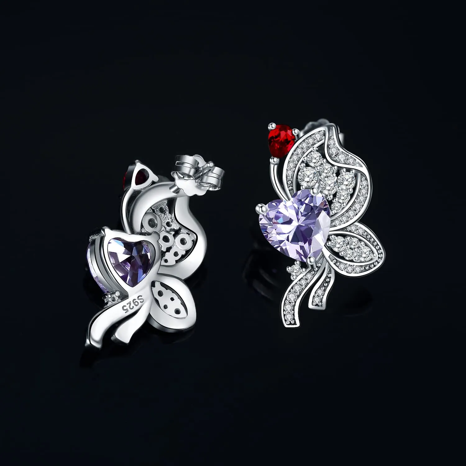JewelryPalace Farfalla 8.4ct Orecchini Argento Viola
