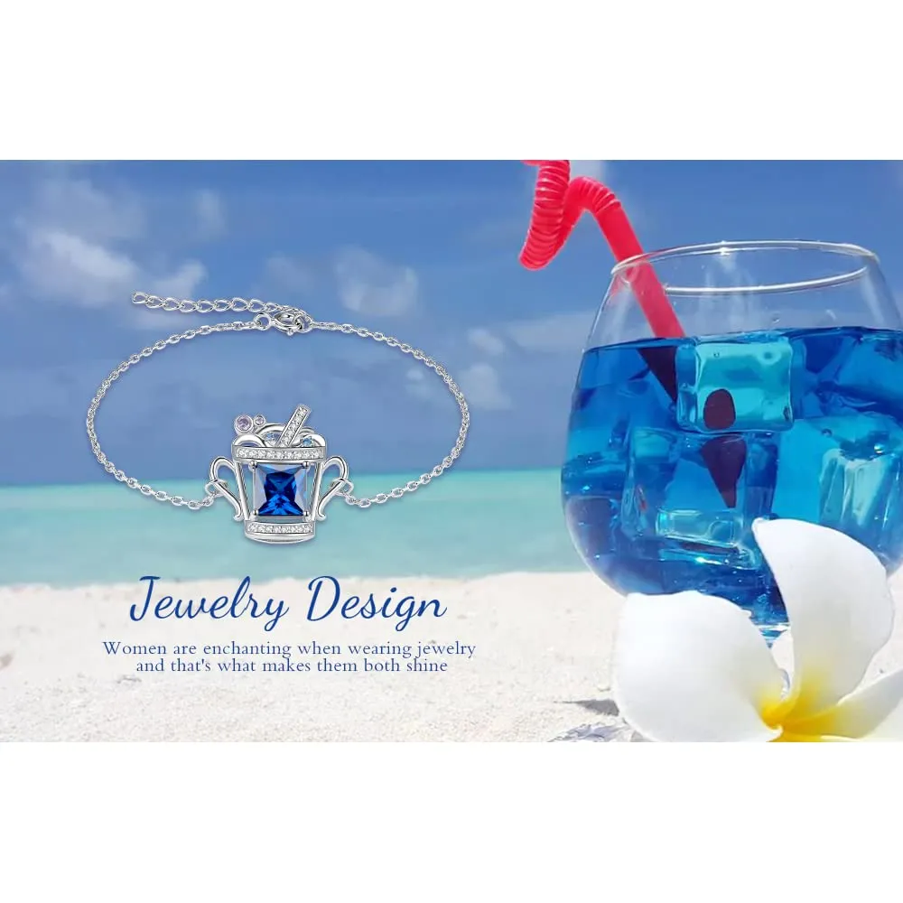 JewelryPalace Bevanda 5.86ct bracciale argento zirconia blu