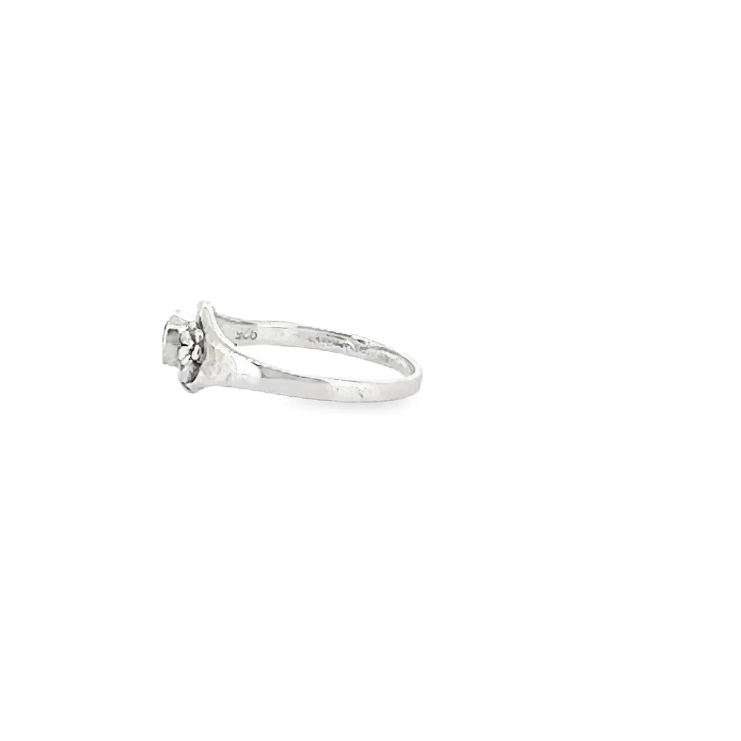 Victoria Jane Flower anello peridoto verde argento