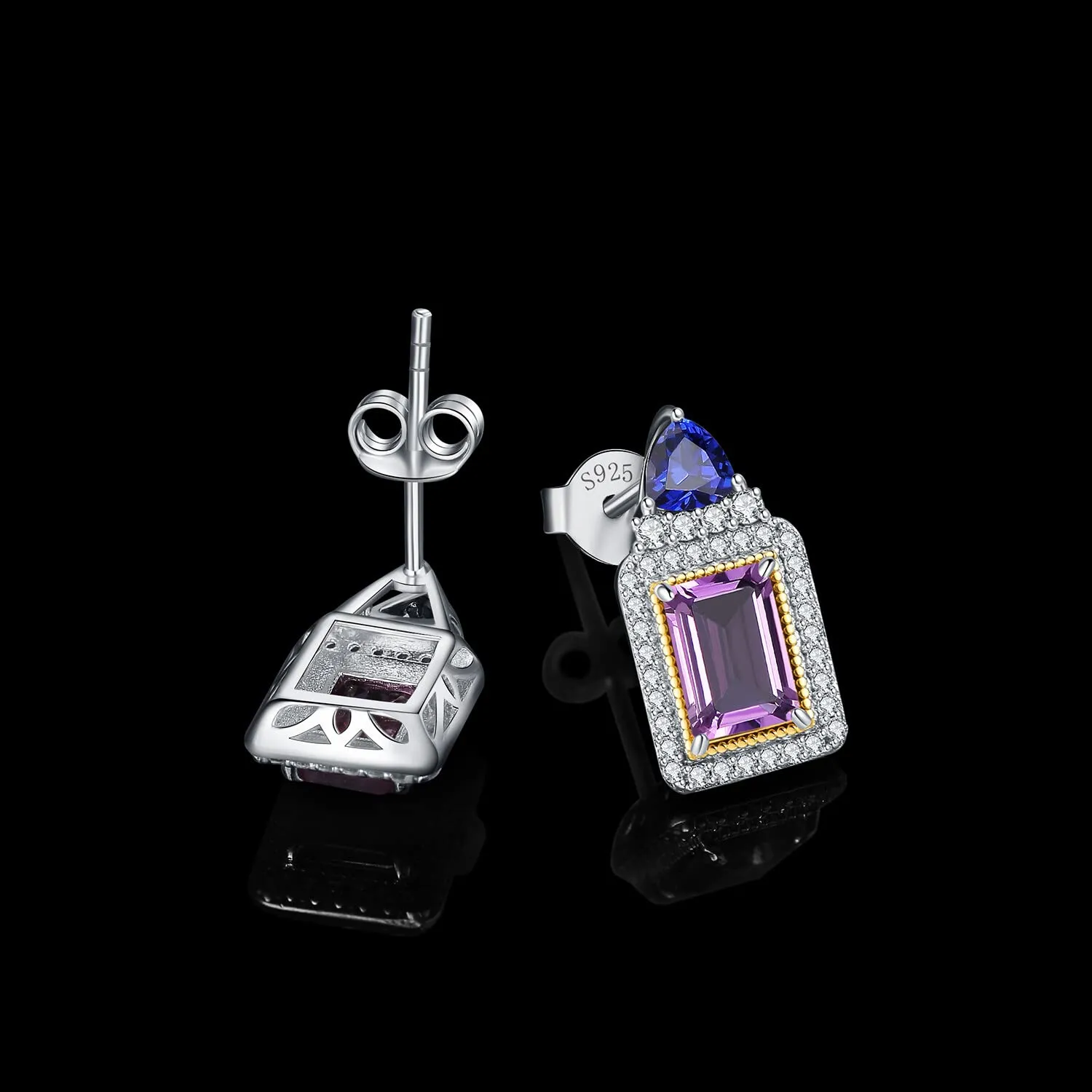JewelryPalace Vintage 1.5ct orecchini argento ametista viola