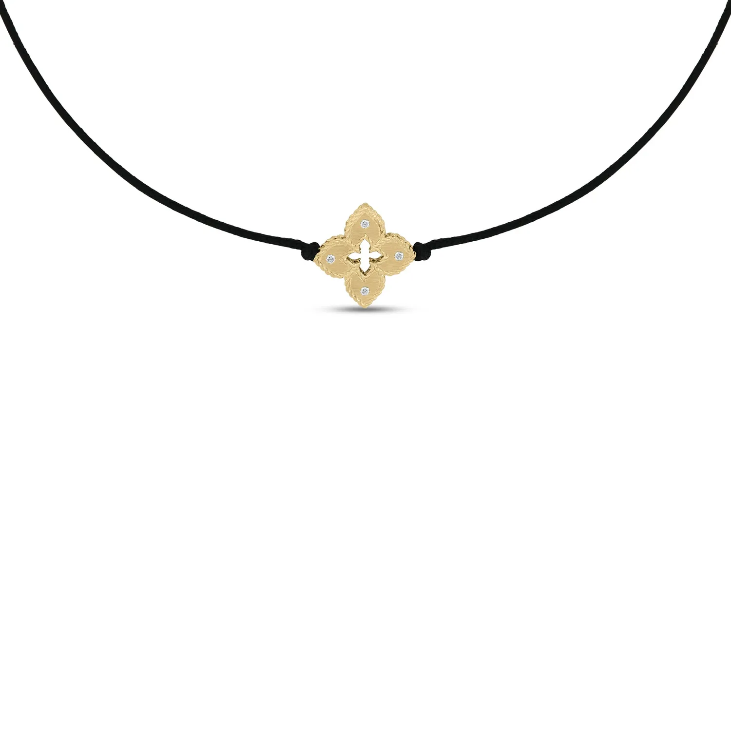 Roberto Coin Venetian Princess collana oro giallo 4 diamanti