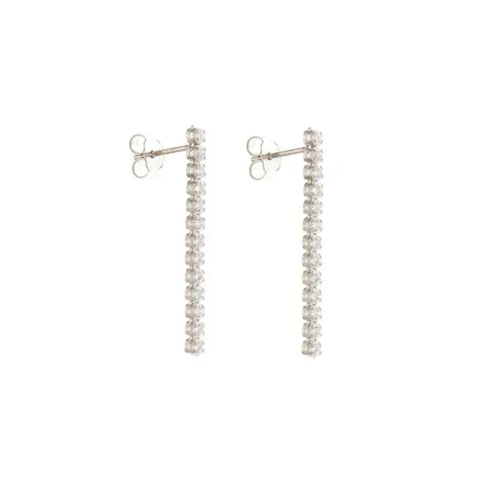 Gioielli Celiento tennis orecchini donna oro bianco 18kt