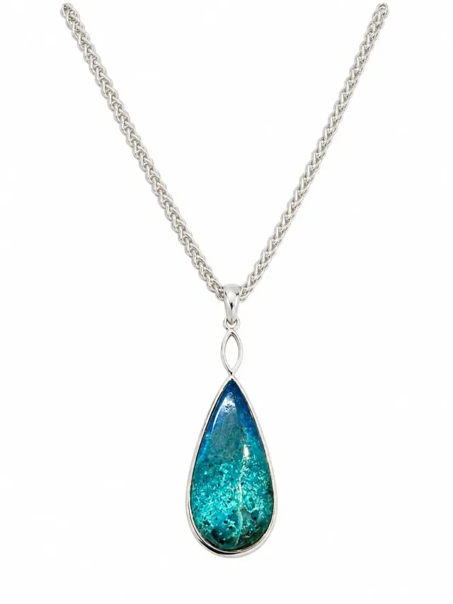 Victoria Jane Amazonite Ocean Drop pendente argento goccia