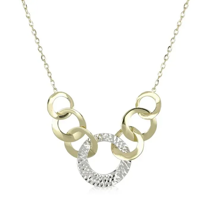 Gioielli Celiento Girocollo Martellato Oro 18kt Bicolore