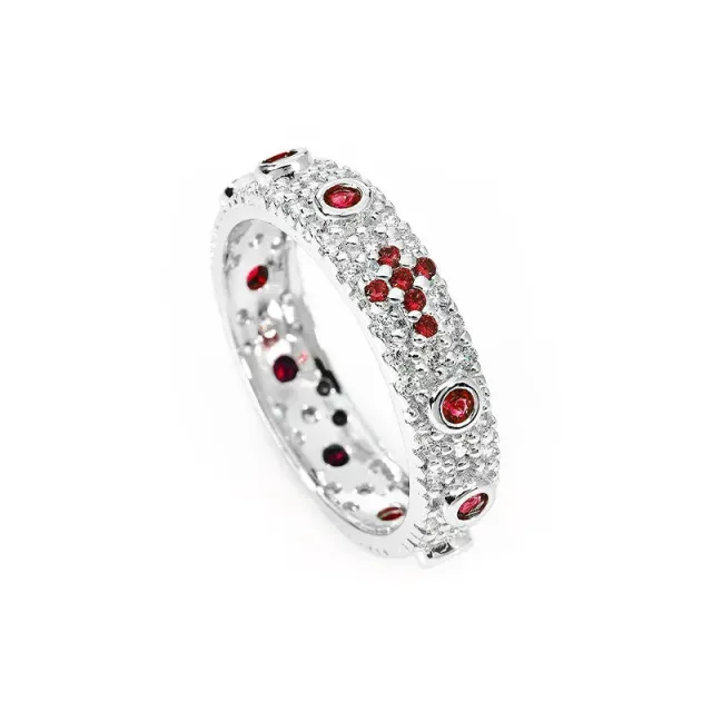 Gioielli Celiento Rosario Anello Unisex Oro Bianco Pietre
