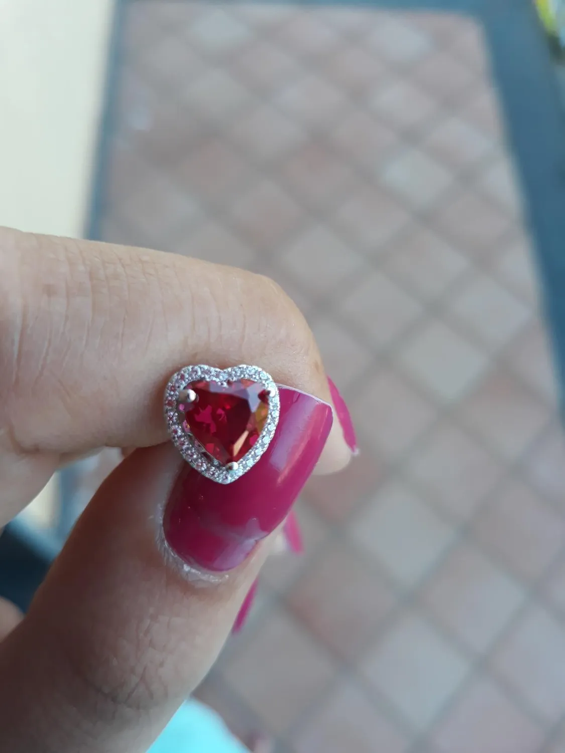 JewelryPalace Cuore 3.8ct Rubino orecchini argento lobo