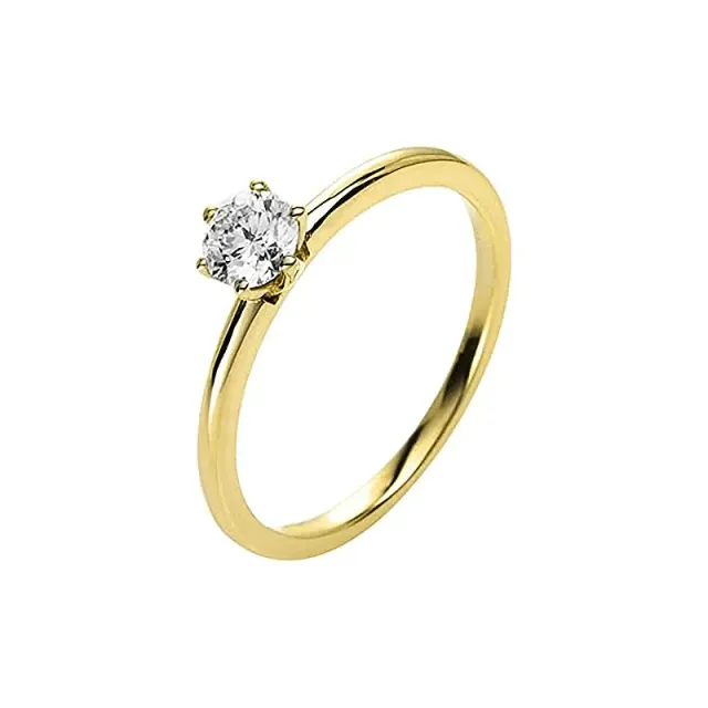 Gioielli Celiento Solitario 6 Griffe anello oro giallo 18 kt