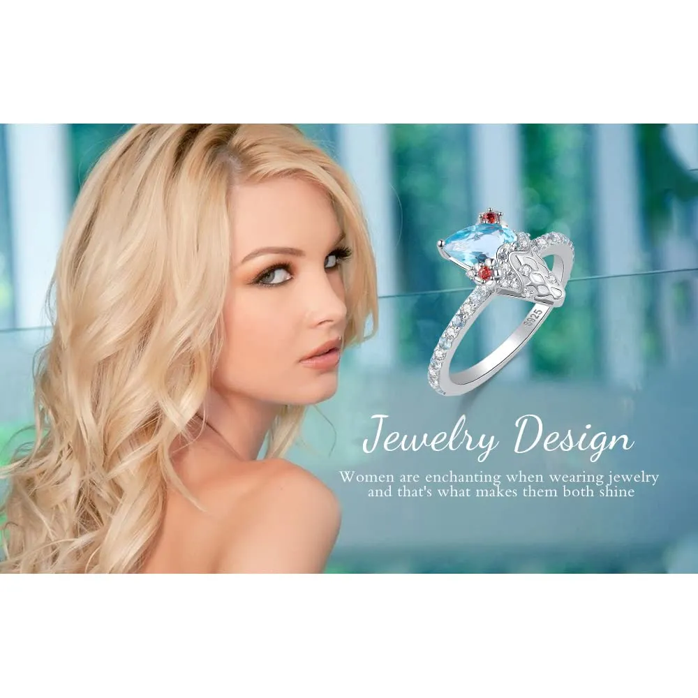 JewelryPalace Gelato 1.5ct anello argento topazio azzurro