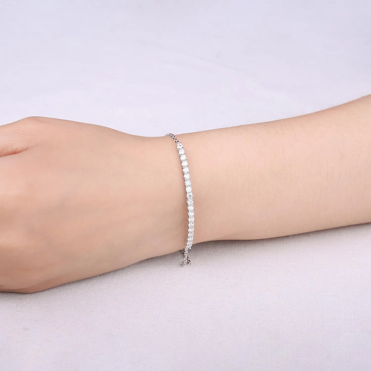 JewelryPalace Amor Eterno bracciale argento tre ori rotondo