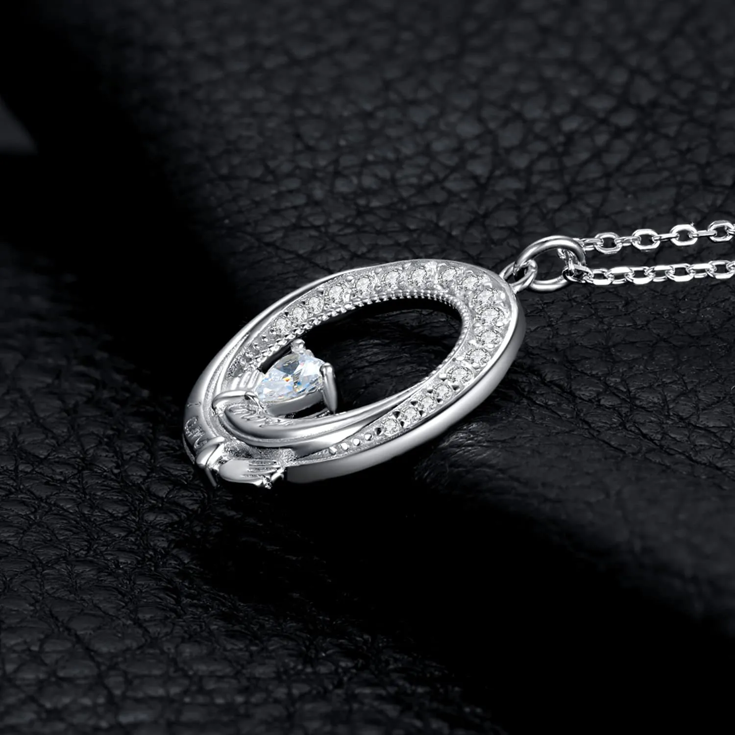 JewelryPalace Claddagh I am enough collana argento cuore 45cm
