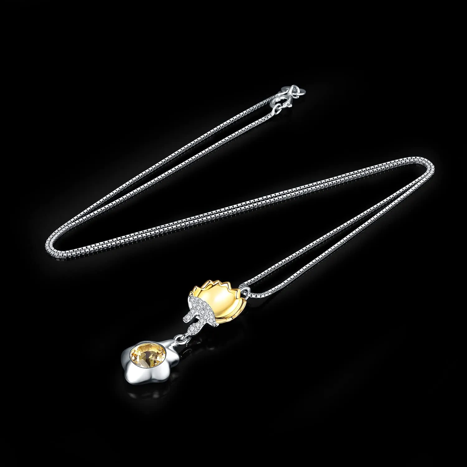 JewelryPalace Uovo in Camicia 1.4ct collana citrino giallo