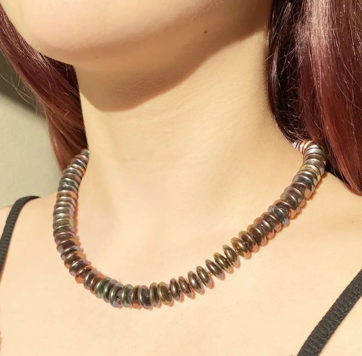 Victoria Jane Bronze Disc Pearls collana perle bronzo 46 cm