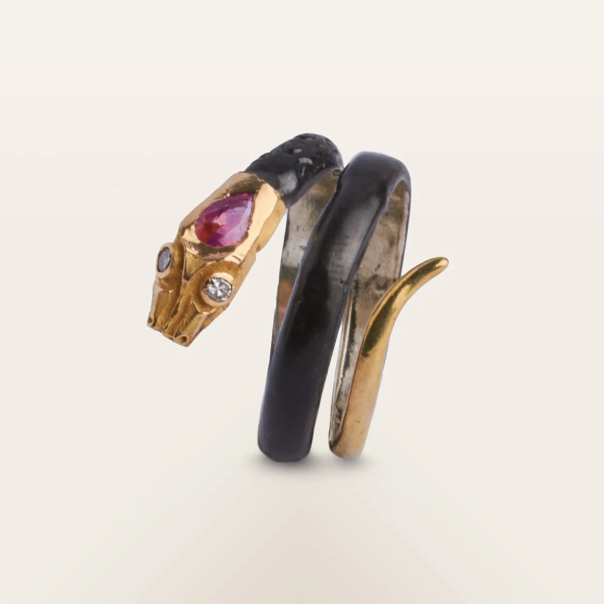 Alfredo Correnti Spira Ophis Oro anello oro giallo