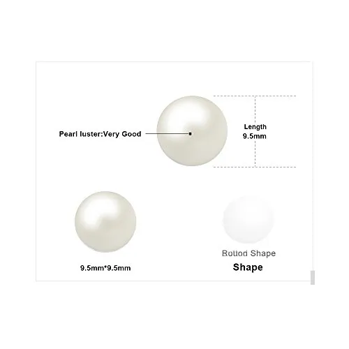 JewelryPalace Perle Acqua Dolce Orecchini Lobo Argento 925 perla