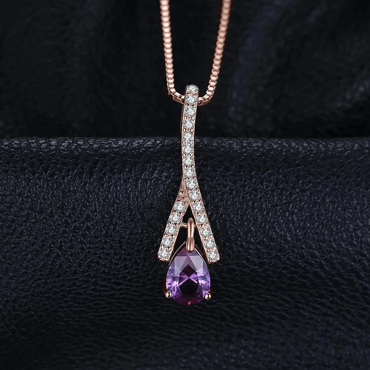 JewelryPalace Infinito Collana alessandrite viola oro rosa