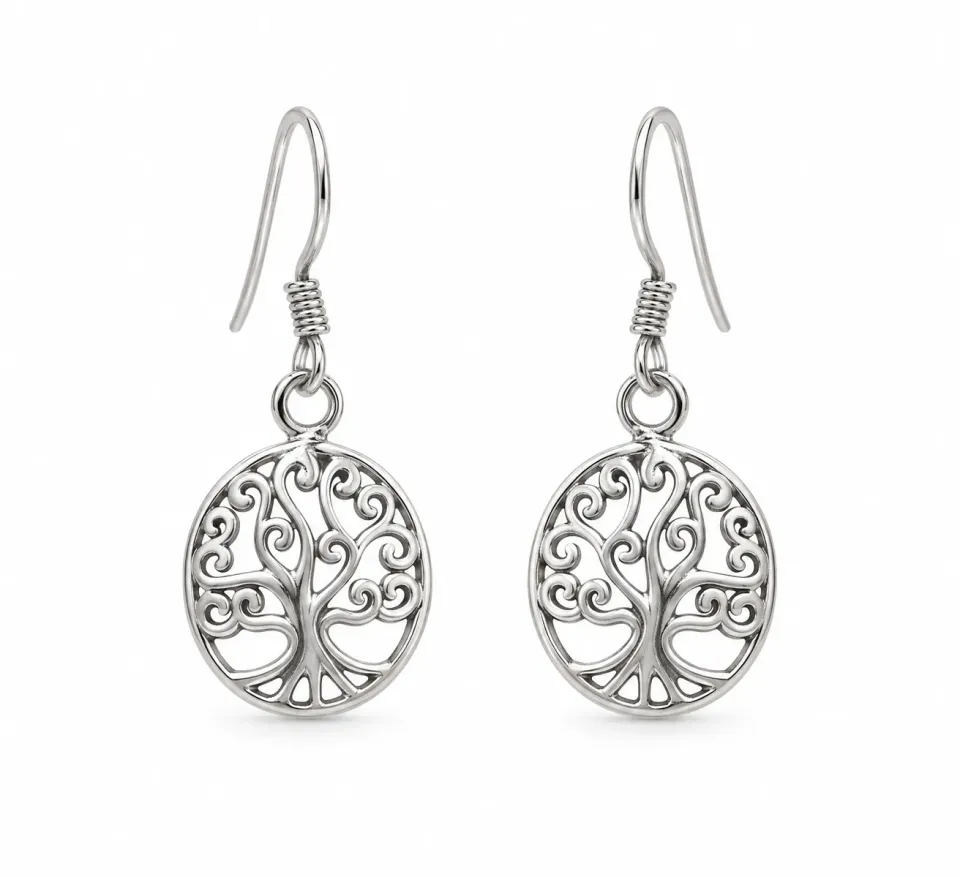 Victoria Jane Tree of Life orecchini argento pendenti