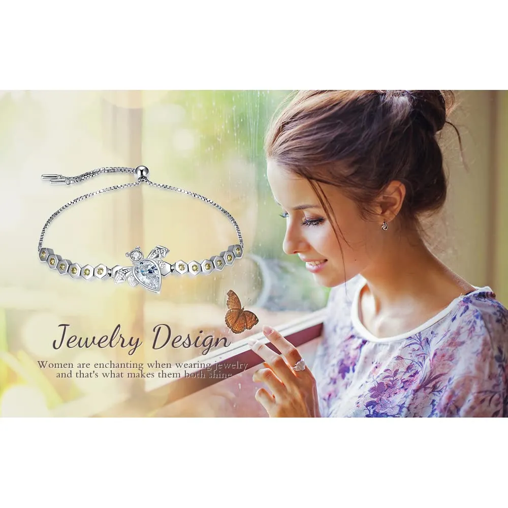 JewelryPalace Ape 1.5ct bracciale argento zirconia gialla