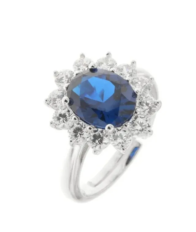 Gioielli Celiento Kate anello argento 925 pietra blu donna