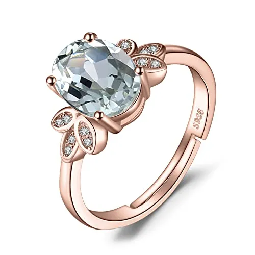 JewelryPalace Classico Anello Argento 925 Ametista Verde Ovale