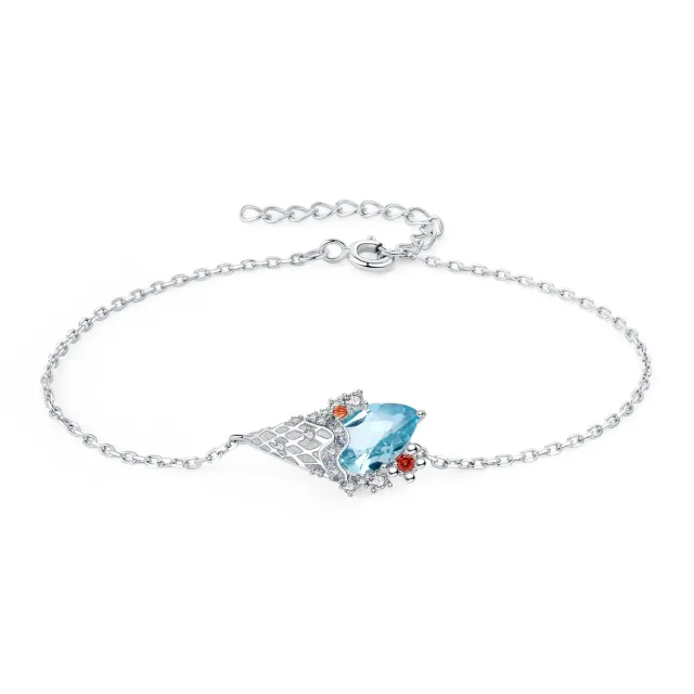 JewelryPalace Gelato 1.8ct bracciale argento topazio azzurro