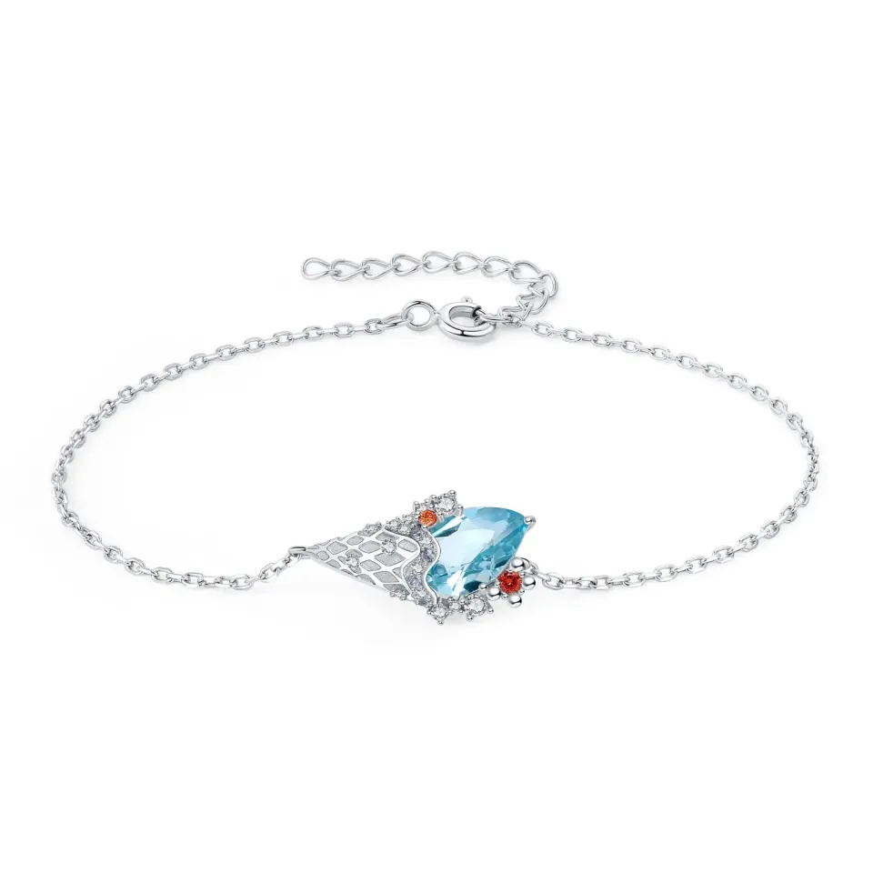 JewelryPalace Gelato 1.8ct bracciale argento topazio azzurro
