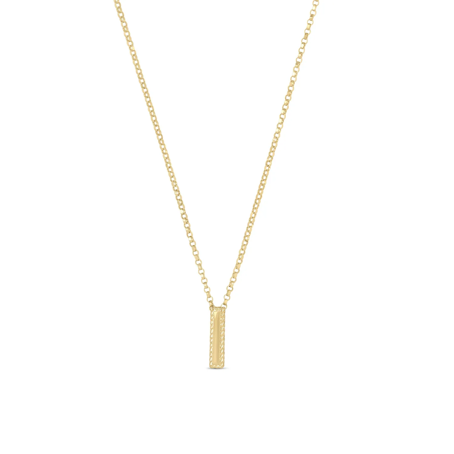 Roberto Coin Tiny Treasure Lettera collana oro giallo diamanti