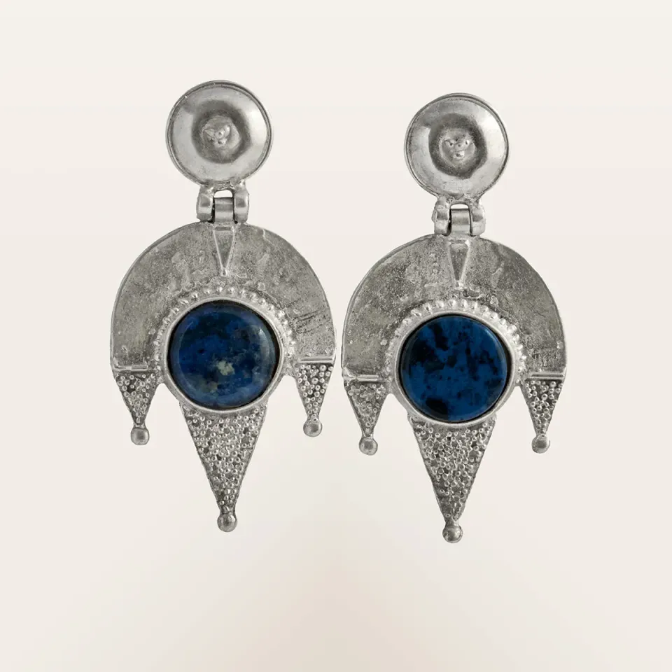 Alfredo Correnti Gea Sodalite orecchini pietra blu